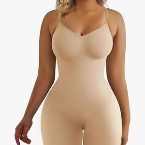 SHAPERX Shapewear for Women Tummy Control Bodysuit Mid Thigh Butt Lifter
